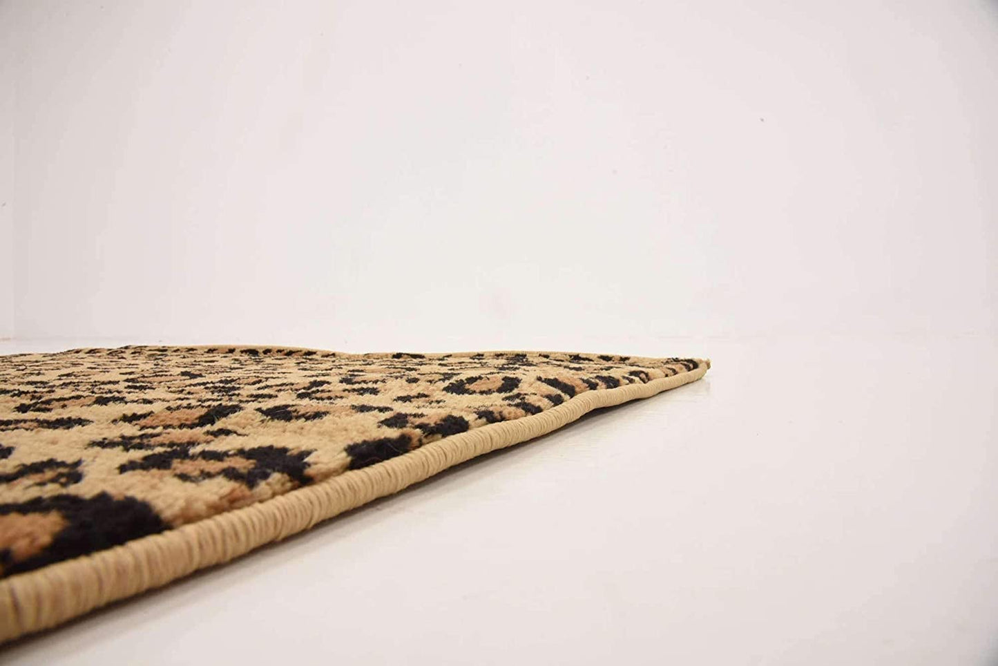 Wildlife Leopard Animal Print Light Brown Soft Area Rug