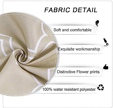 Medallion Outdoor Tablecloth with Umbrella Hole - Water Resistant Spillproof Table Cover (Zippered - 60" x 60" Square, Light Green)