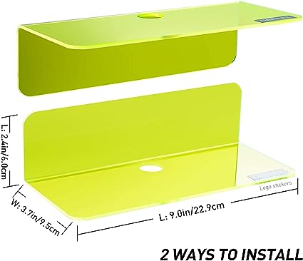 Clear Acrylic Floating Shelves Set of 2