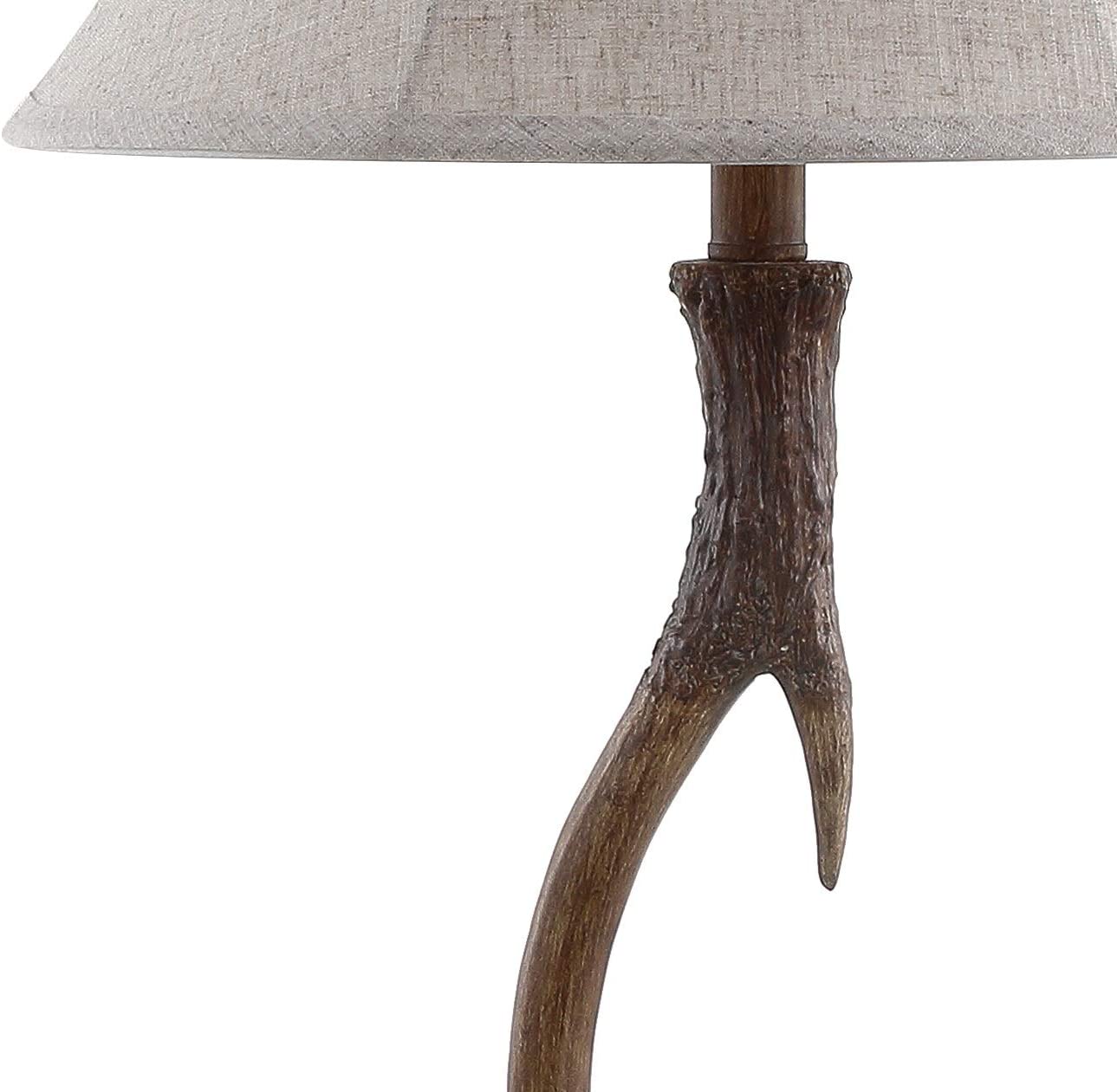 Antler 27.5" Rustic Resin LED Lamp Brown