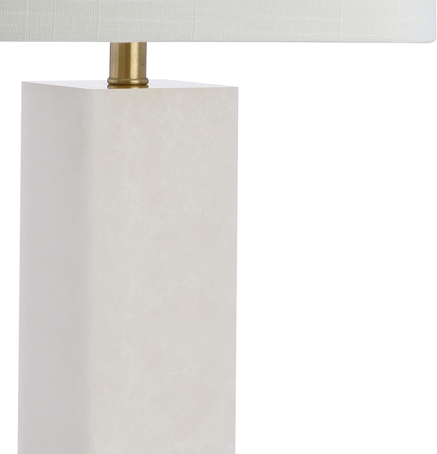 Jeffrey 29" Metal/Marble LED Lamp  Gold/White