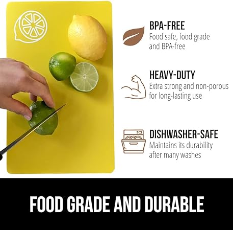 BPA-Free Flexible Cutting Boards Set of 4,