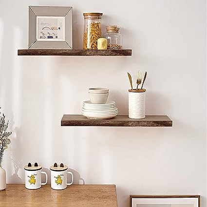 Solid Wood Floating Shelf Set of 3