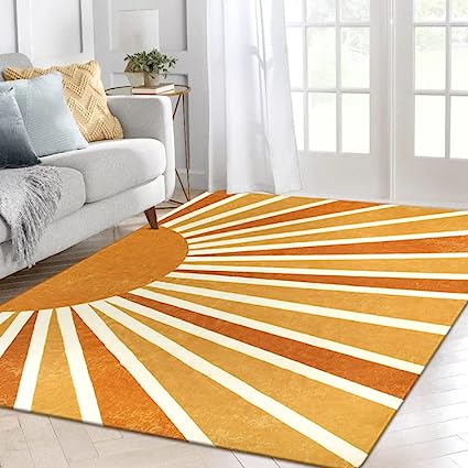 Sun Print Machine Washable Area Rugs-5x7 Rug