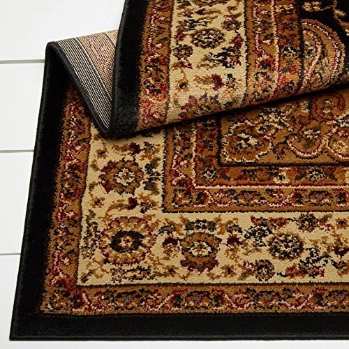 Traditional Black Soft Area Rug