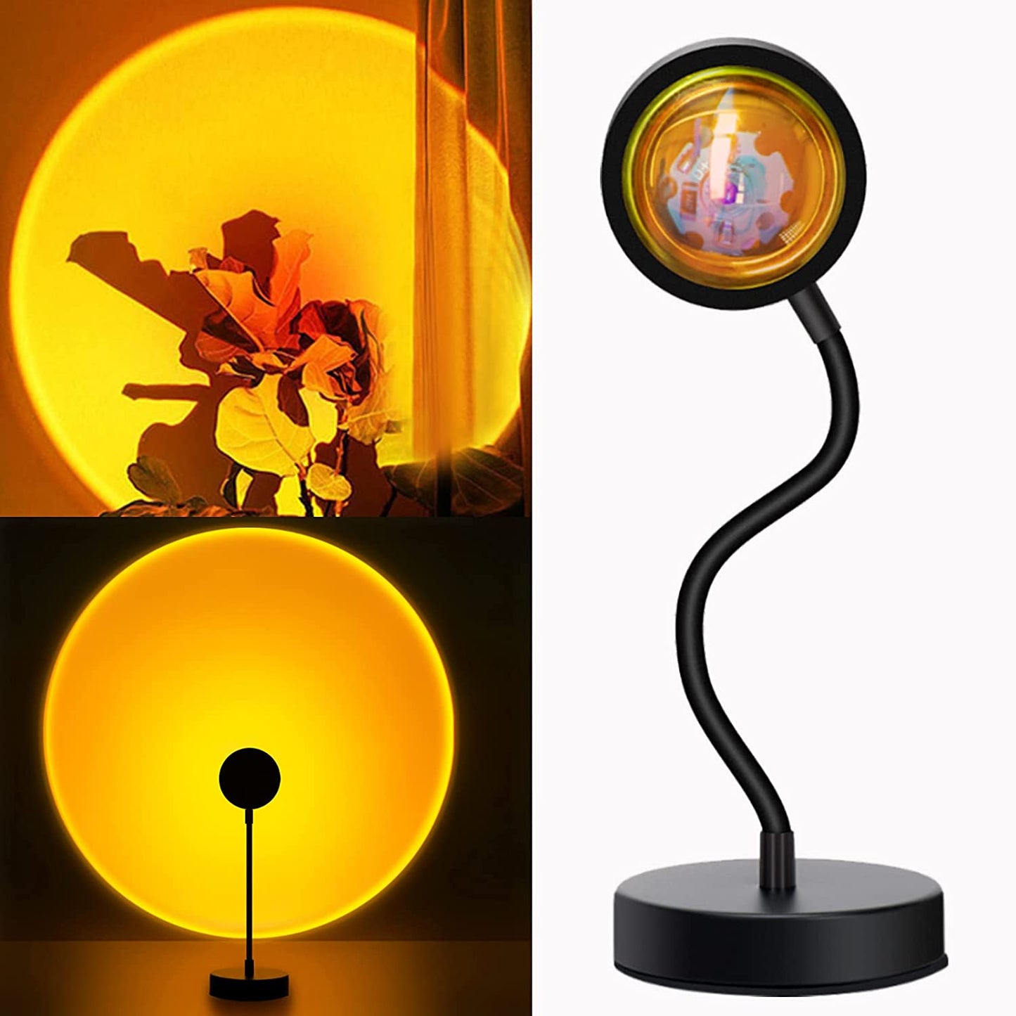 LED Sunset Light Projector Atmosphere Lamp, 360degree Dimmable Night Light