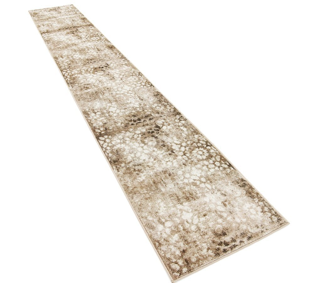Vintage Brown Beige Ivory Area Rug