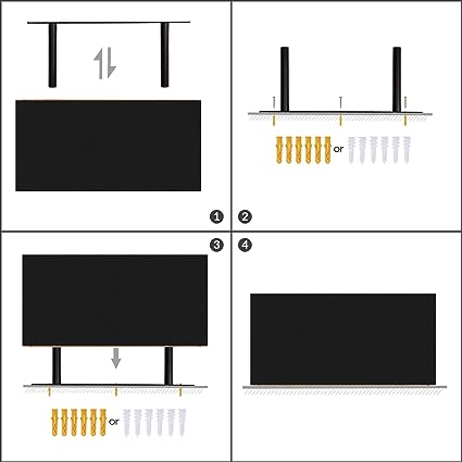 Set of 2, 31.5 Inch Hanging Shelf with Invisible Brackets, Rustic Brown BF80BJP201