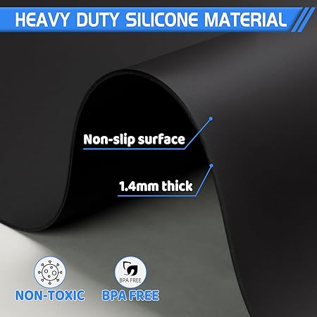 Silicone Resistant Countertop Protector Washable  Nonstick Silicone Craft Mat, 36"x 23.6"