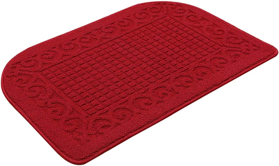 27X18 Inch Anti Fatigue Mats Made of 100% Polypropylene Half Round Cushion Specialized in Anti Slippery and Machine Washable (Beige 1 pc)