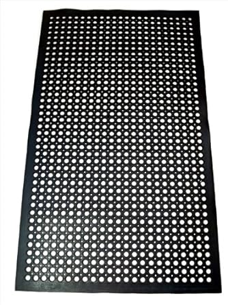 54521 Commercial Grade Grease Resistant Anti-Fatigue Rubber Floor Mat, 36" x 60", Red