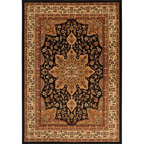 Traditional Black Soft Area Rug