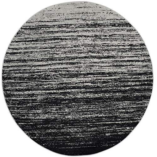 Ombre Silver Black Soft Area Rug