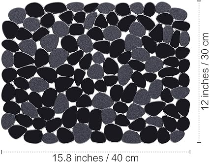 Pebble Mats for Stainless Steel Sink, (Black,2 Pack), 15.8inch x 12inch