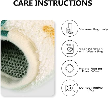 Modern Abstract Non-Slip Minimalist Art Area Rug Accent Distressed Washable Floor Carpet