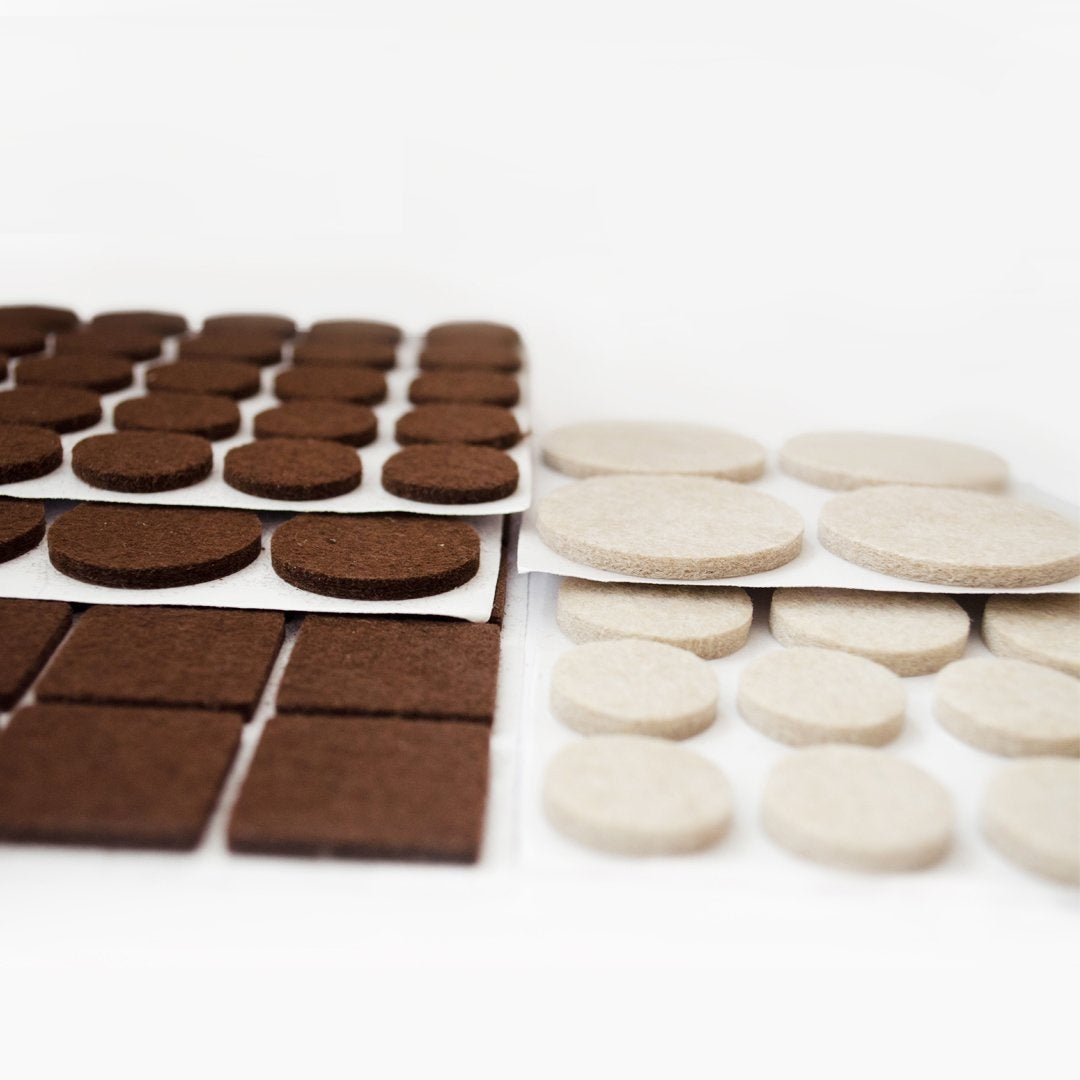 Furniture Felt Pads For Hardwood & Laminate Flooring Protection - 133 pcs various sizes