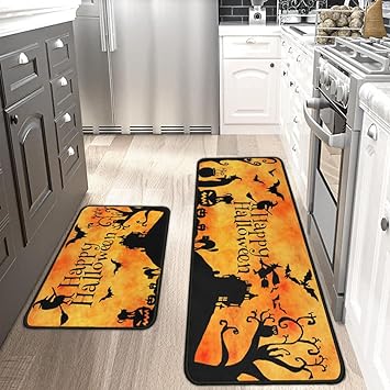 Set of 2,Anti Fatigue Mats for Kitchen Floor, Comfort Standing, Non-Slip Washable Cushioned Anti Fatigue Rug, 17'' X 47'' + 17'' X 30''…