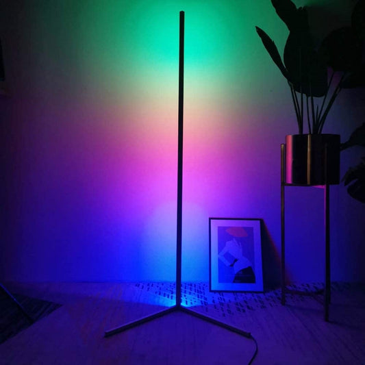 LED RGB Color Changing Mood Lighting, Dimmable Modern Floor Lamp with Remote, 56"