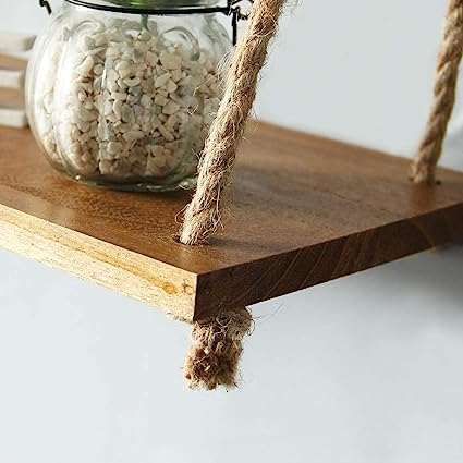 Set of 3 Wood Wall Hanging Shelf