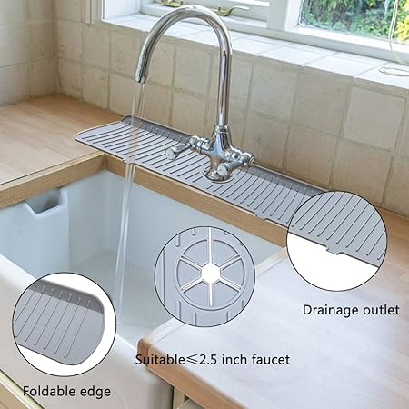 24 inch Silicone Faucet Sink Splash Guard Mat