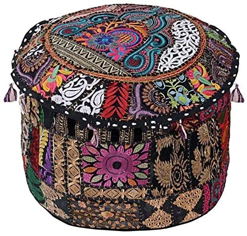 Bohemian Ottoman Floor Pillow Seating, 22 X 12 Inches, Only Cover, Filler not Included