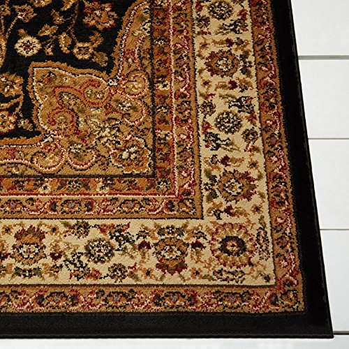 Traditional Black Soft Area Rug