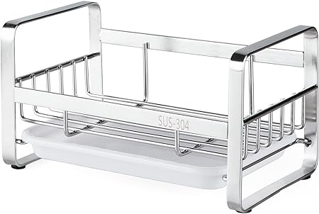 304 Stainless Steel Kitchen Soap Dispenser Caddy Organizer,
