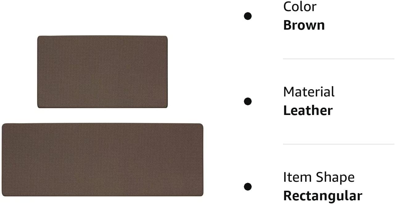 [2 PCS] Cushioned Anti Fatigue Kitchen Runner，(17 x 47 +17 x 29 in) - (Turquoise Blue)