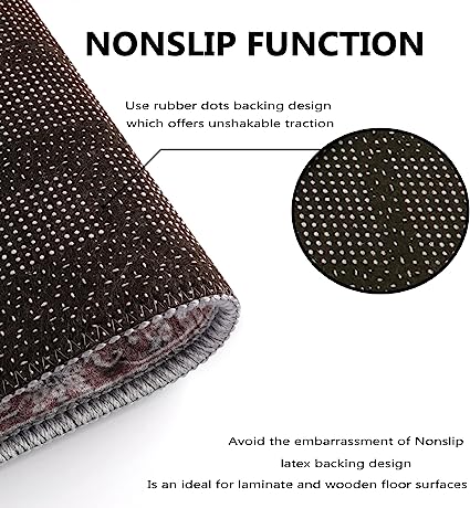 Non-Slip Distressed Vintage Persian Oriental, Small Accent Throw Low Pile Traditional Area Rug - 2' X 3'