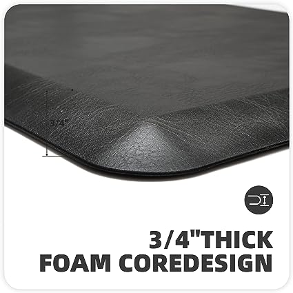 Anti Fatigue Floor Comfort Mat 3/4 Inch Thick 24" 70" Perfect for Standing Desks, Kitchen Sink, Stove, Dishwasher, Countertop, Office or Garage, Beige