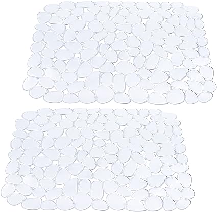 Pebble Mats for Stainless Steel Sink, (Black,2 Pack), 15.8inch x 12inch