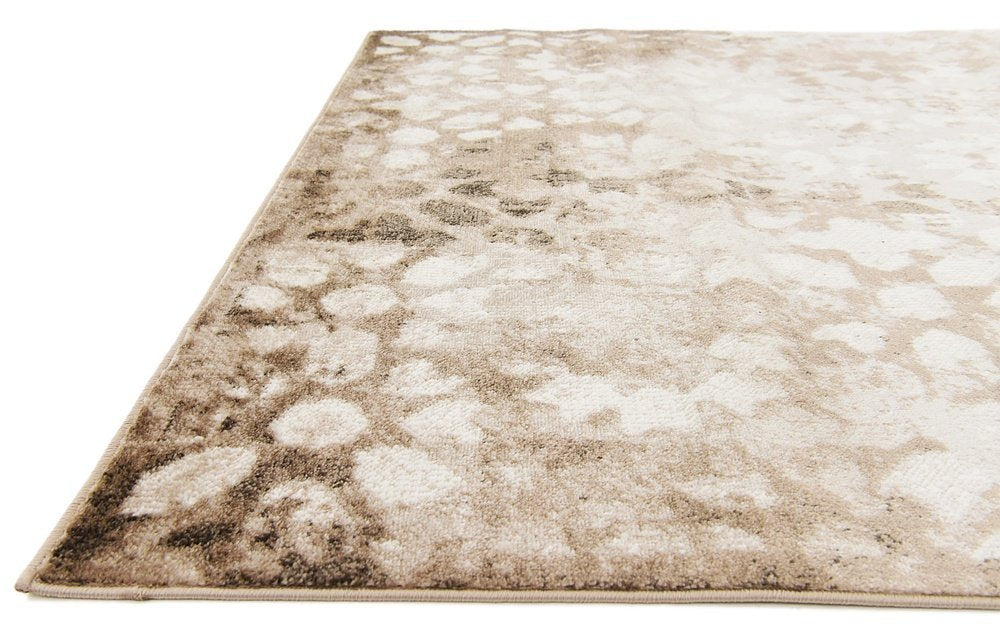 Vintage Brown Beige Ivory Area Rug