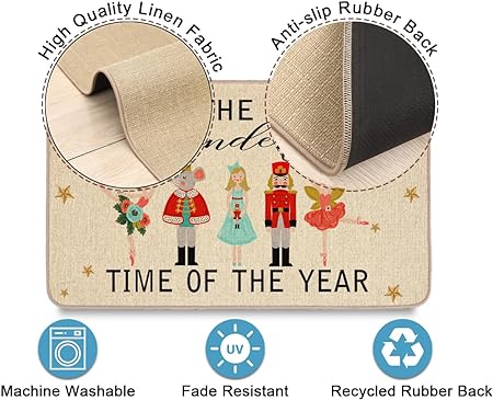 Non Skid Washable Black and White Boho Kitchen Rug Sets of 2, 17x29 and 17x47 Inch
