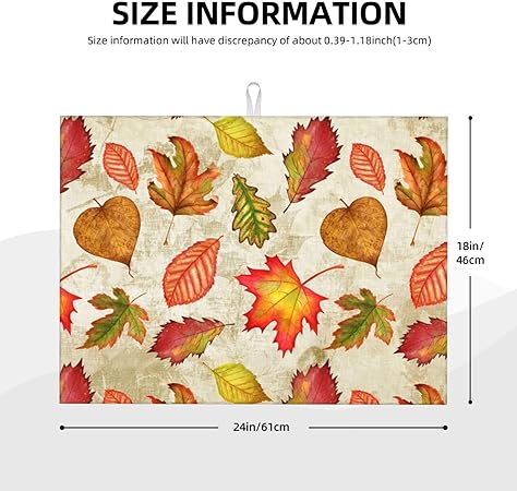 Bird Dish Drying Mat, Absorbent Microfiber Reversible Mats for Kitchen Counter, 16x18 Inch