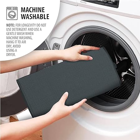 Super Absorbent Microfiber Premium Dish Drying Mat Dual Surface (Black)