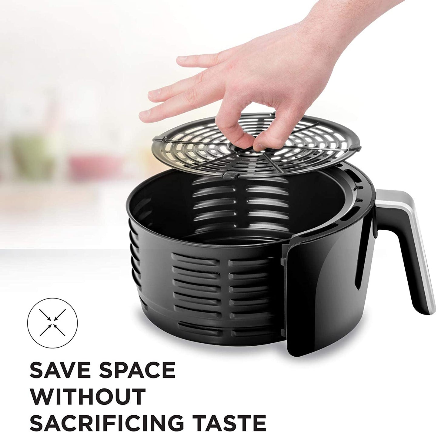 Black 2 Liter Air Fryer Temp Control