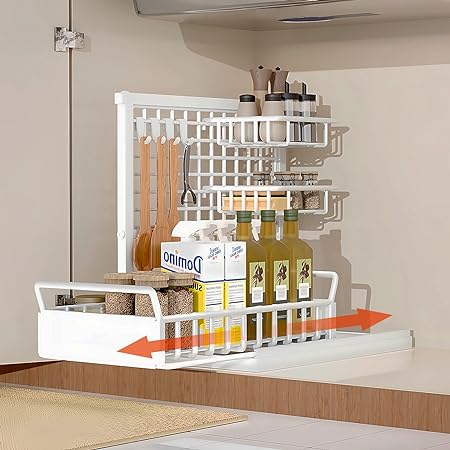 Stone Drying Counter Instant Dry Diatomaceous Earth Sink Caddy Organizer with Stainless Steel Feet (L White)