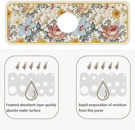 2023 NEW Fantasy Style Faucet Self Absorbent Draining Mat