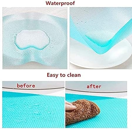 7 PCS Antifouling Refrigerator Washable Liners (2green+2pink+3blue)