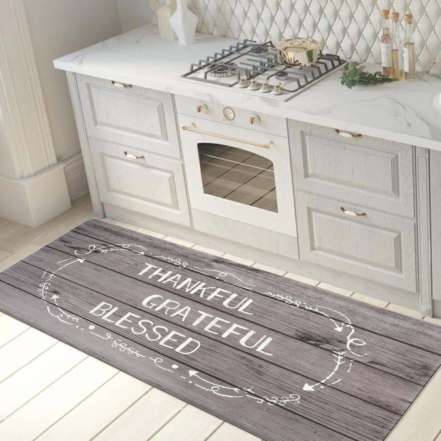 Thankful Anti Fatigue Standing Mat 18" x 30" Gray