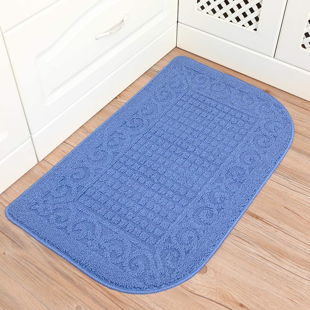 27X18 Inch Anti Fatigue Mats Made of 100% Polypropylene Half Round Cushion Specialized in Anti Slippery and Machine Washable (Beige 1 pc)