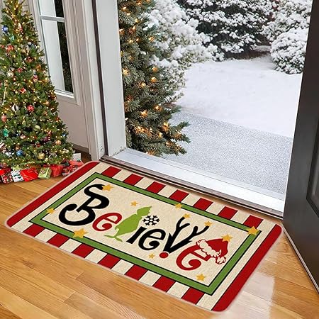 Non Skid Washable Black and White Boho Kitchen Rug Sets of 2, 17x29 and 17x47 Inch