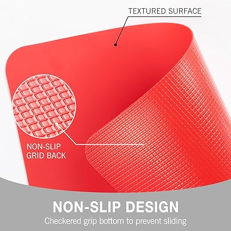 8 Pieces Plastic Cutting Boards for Kitchen, 4 Large and 4 Small Size, Gray