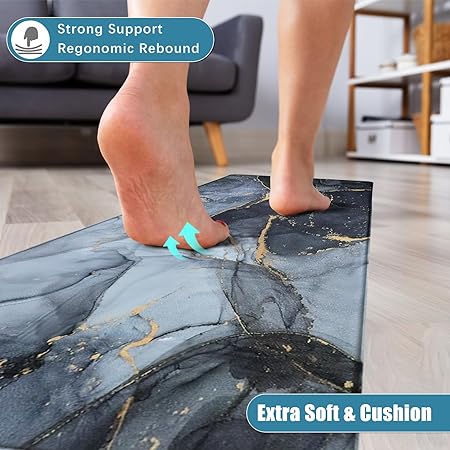 Anti Fatigue Cushioned Memory Foam Waterproof Non Slip 2 Piece Set,