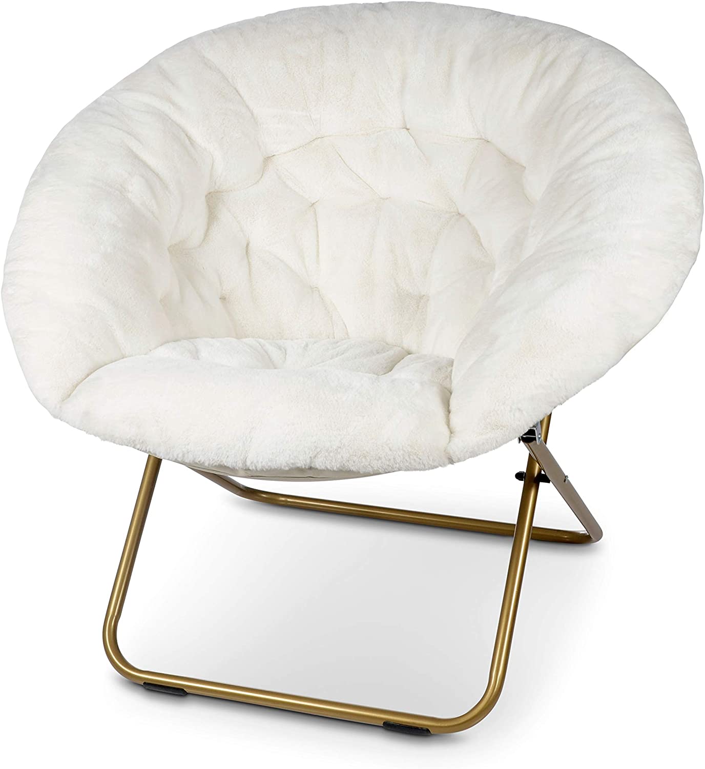 Cozy Faux Fur Saucer Chair for Bedroom/X-Large