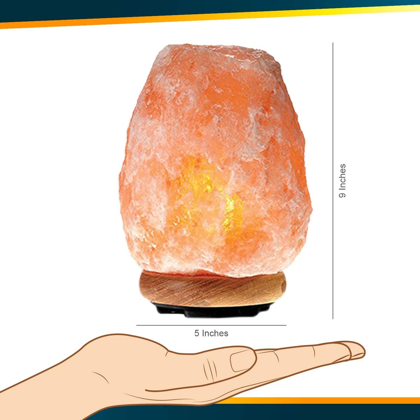 Himalayan Glow Natural Pink Salt Lamp, Crystal Salt Lamp Night Light