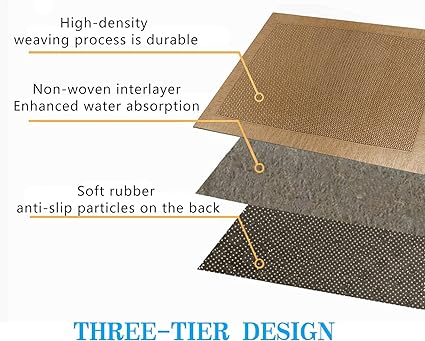 Non Skid Washable Kitchen Runner Rug Absorbent Farmhouse Style Kitchen Floor mats for in Front of Sink (Light Coffee, 20X32)