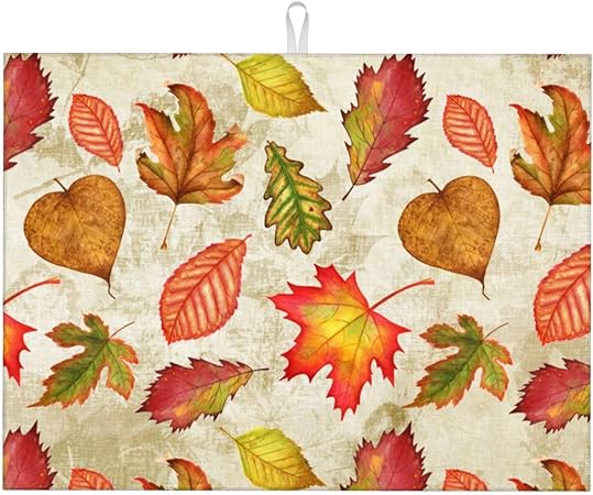 Bird Dish Drying Mat, Absorbent Microfiber Reversible Mats for Kitchen Counter, 16x18 Inch