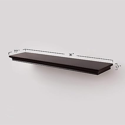 Deeper Wall Storage Shelf for Home Décor, Super Sturdy, Easy to Install, 12” Wide, 7.75” Deep