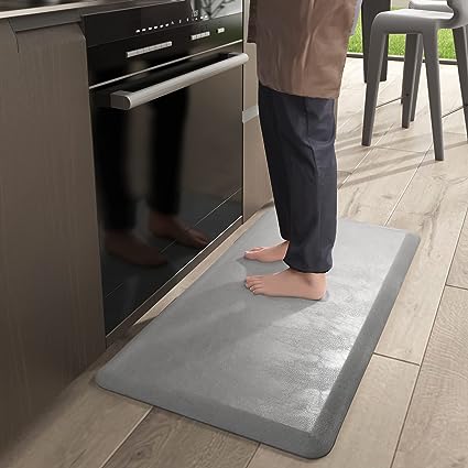 Anti Fatigue Floor Comfort Mat 3/4 Inch Thick 24" 70" Perfect for Standing Desks, Kitchen Sink, Stove, Dishwasher, Countertop, Office or Garage, Beige